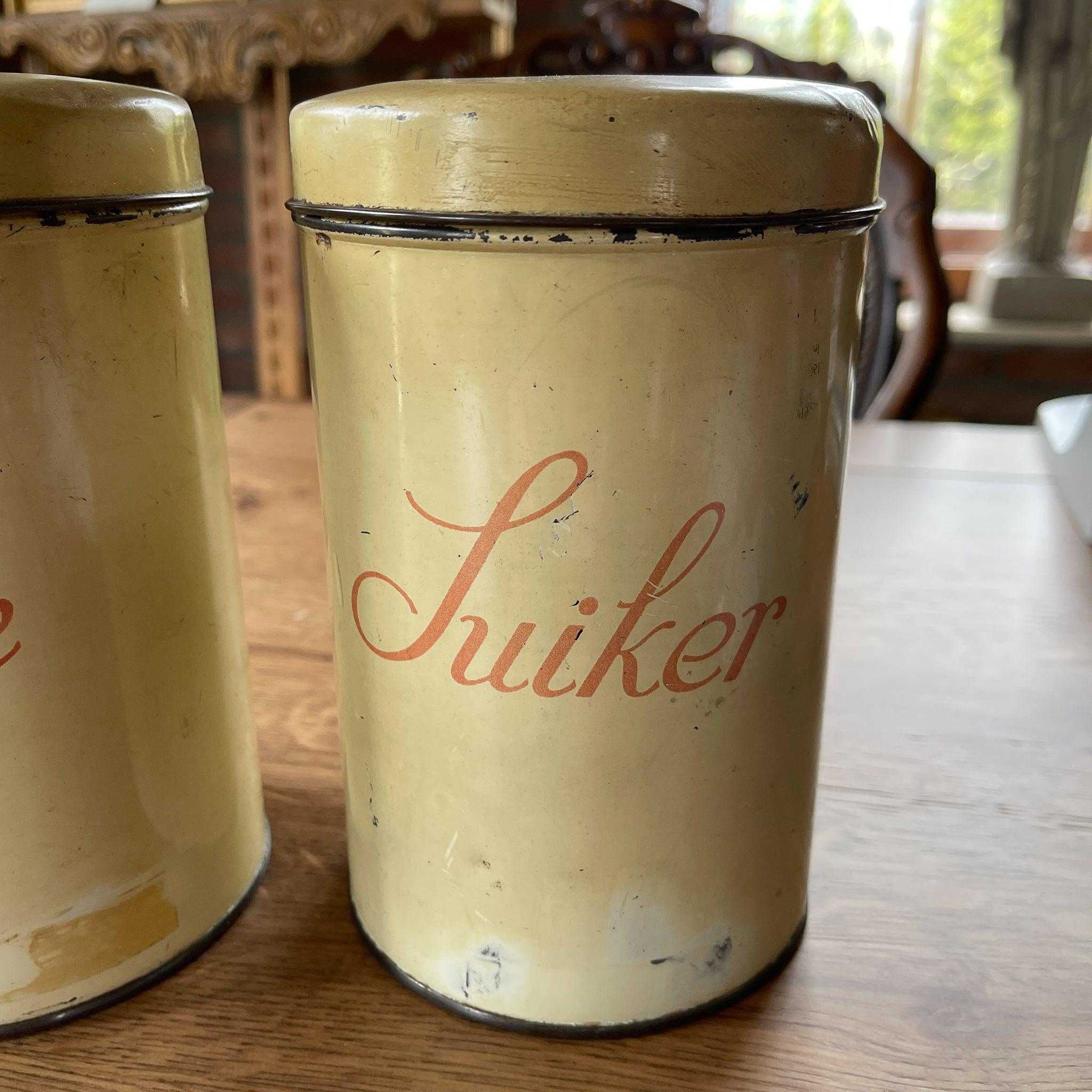 Set van drie koffie thee en suiker blikken - The Collectionist