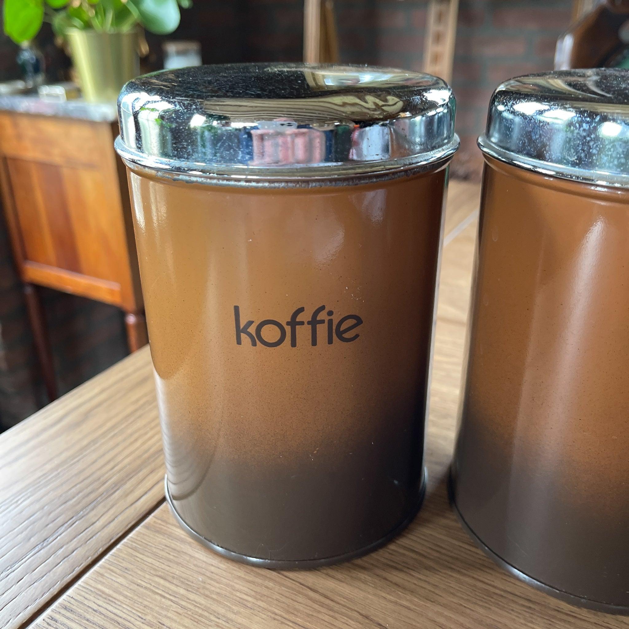 Set van drie koffie thee en suiker blikken - The Collectionist