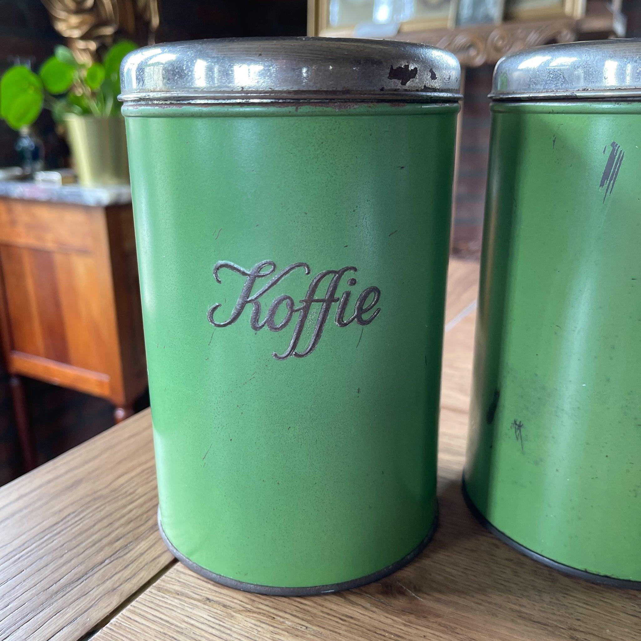 Set van drie koffie thee en suiker blikken - The Collectionist