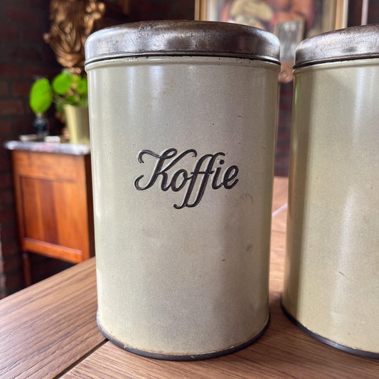 Set van drie koffie thee en suiker blikken - Bamestra Curiosa