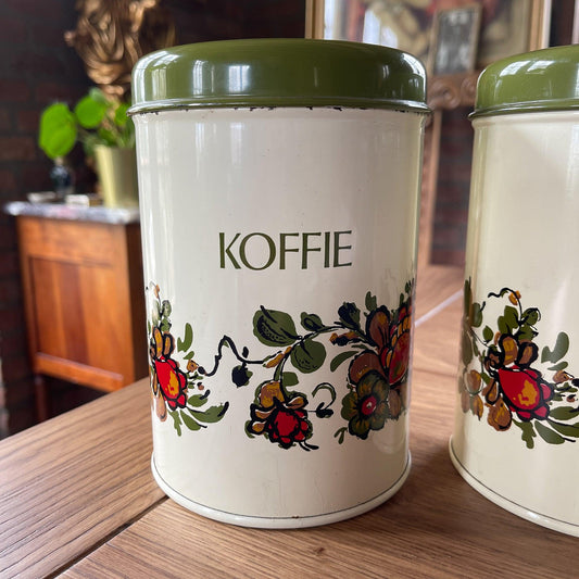 Set van drie koffie thee en suiker blikken - Bamestra Curiosa