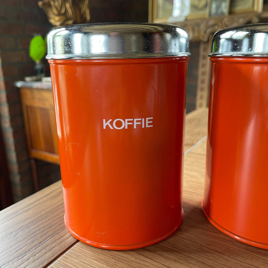 Set van drie koffie thee en suiker blikken - Bamestra Curiosa