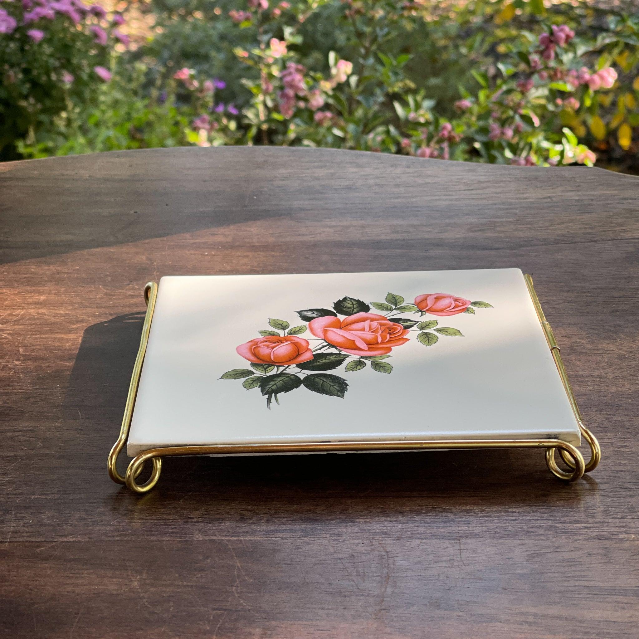 Tegel onderzetter met rozen Royal Sphinx - The Collectionist