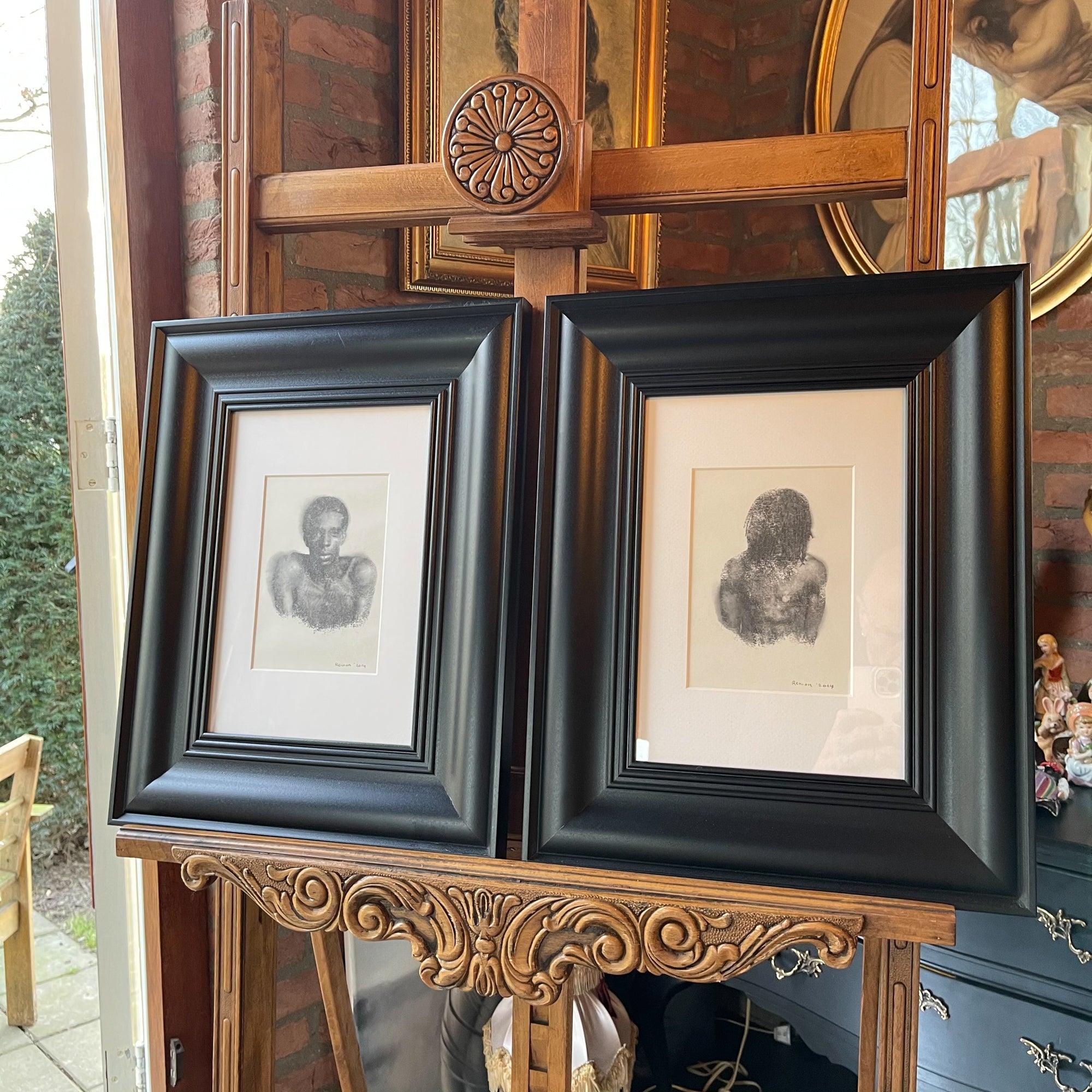 Twee ingelijste thinnerdrukken - The Collectionist