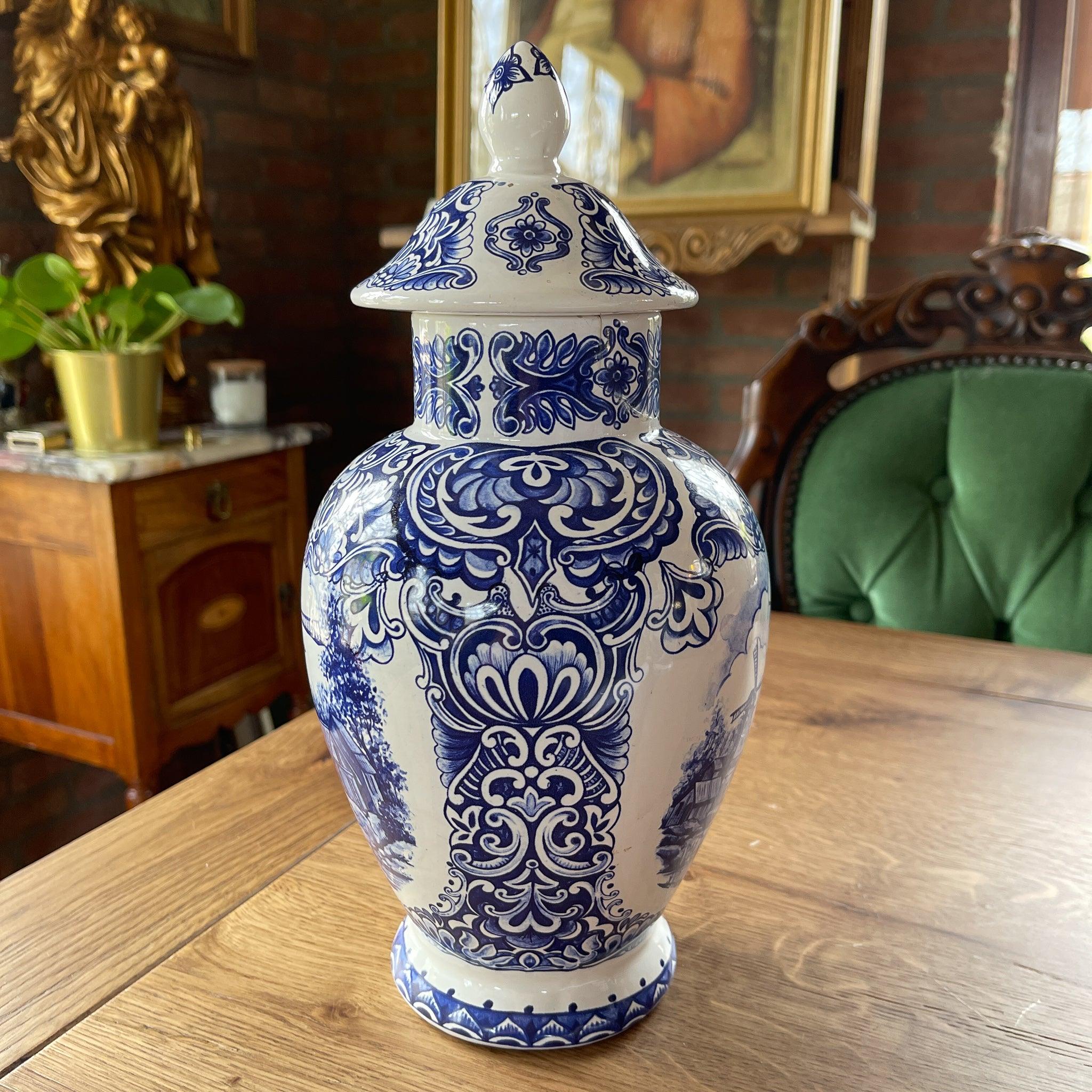 Vaas met deksel Delfts Blauw - The Collectionist