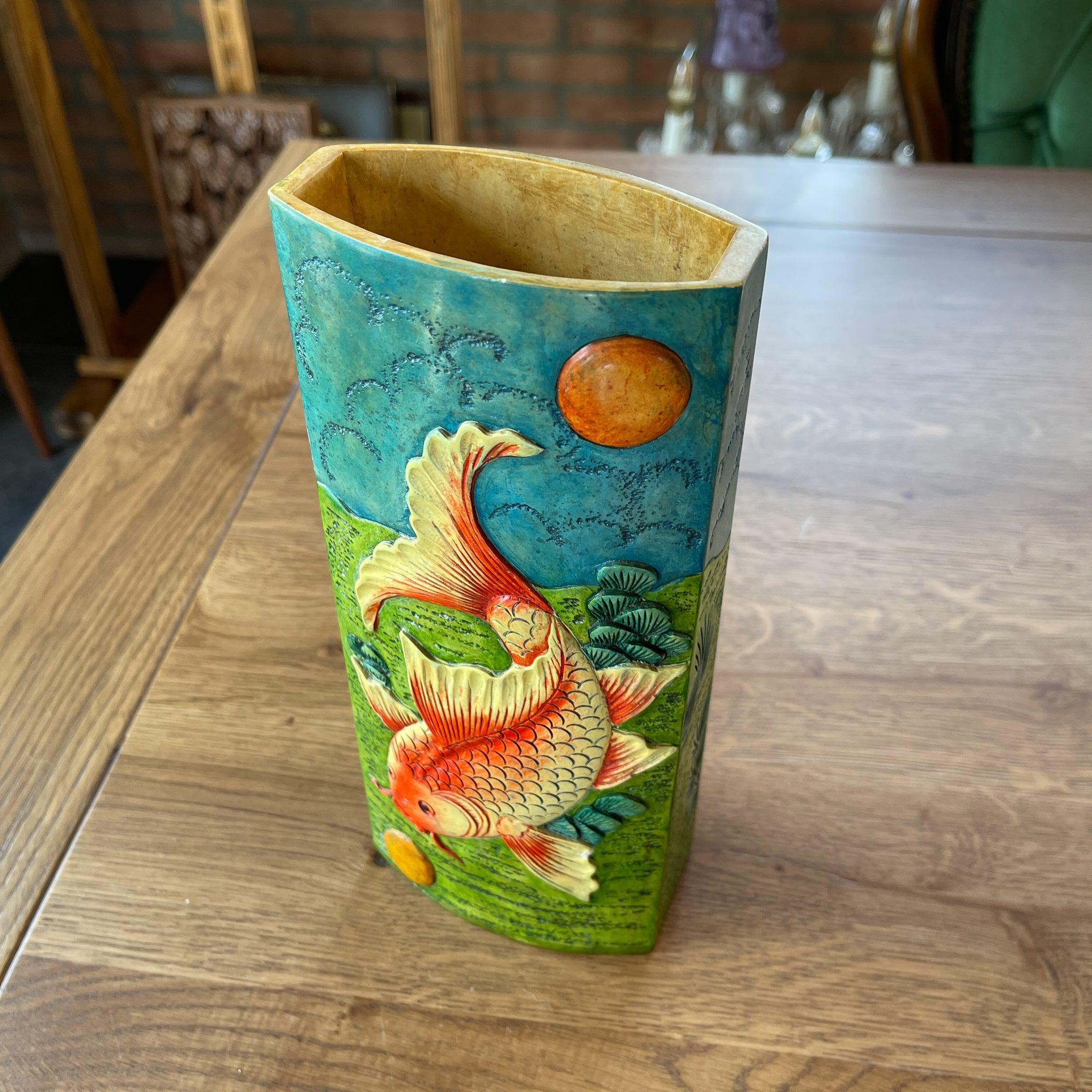 Vaas met Koi vissen - The Collectionist