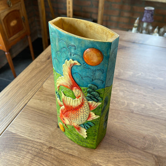 Vaas met Koi vissen - Bamestra Curiosa