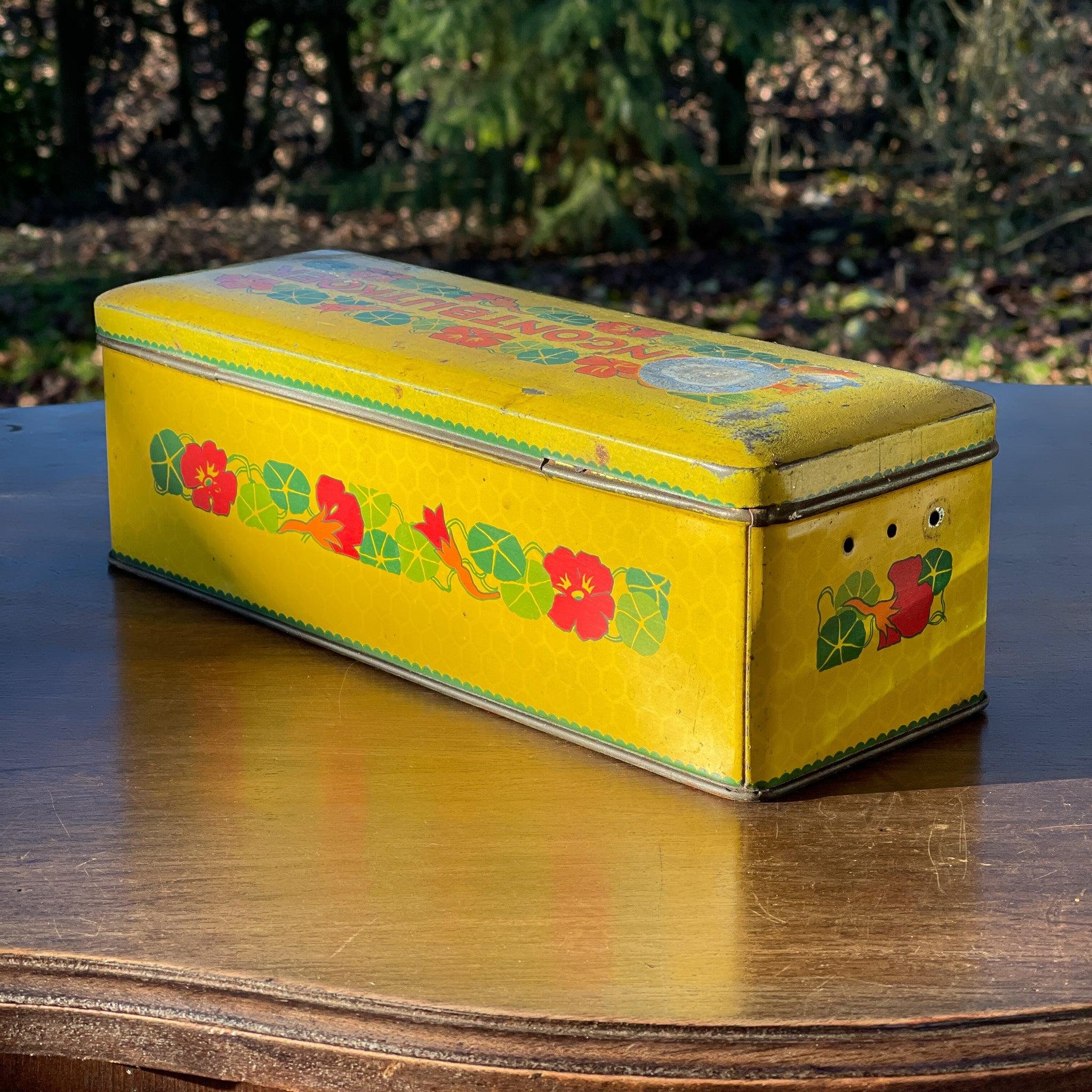 Verkade Honingontbijtkoek blik – vintage rechthoekig koekblik - The Collectionist