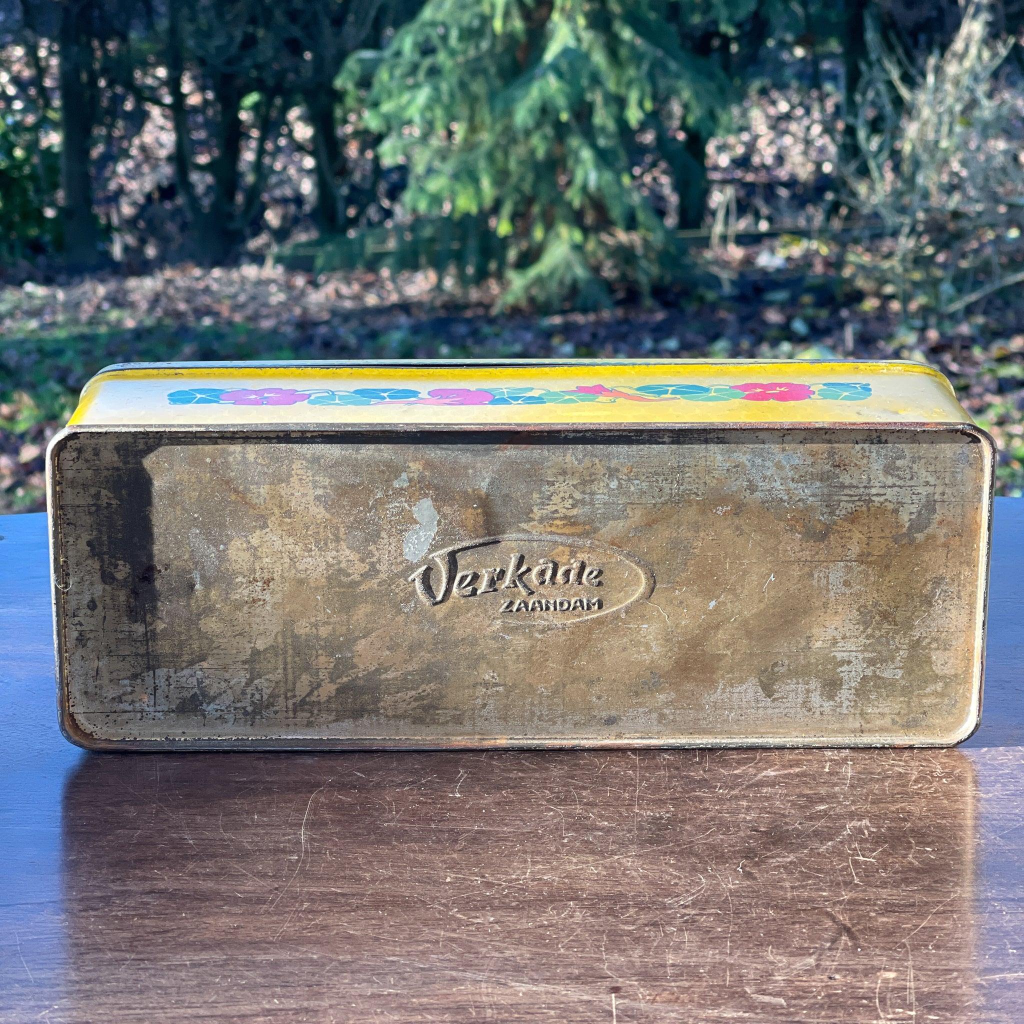 Verkade Honingontbijtkoek blik – vintage rechthoekig koekblik - The Collectionist