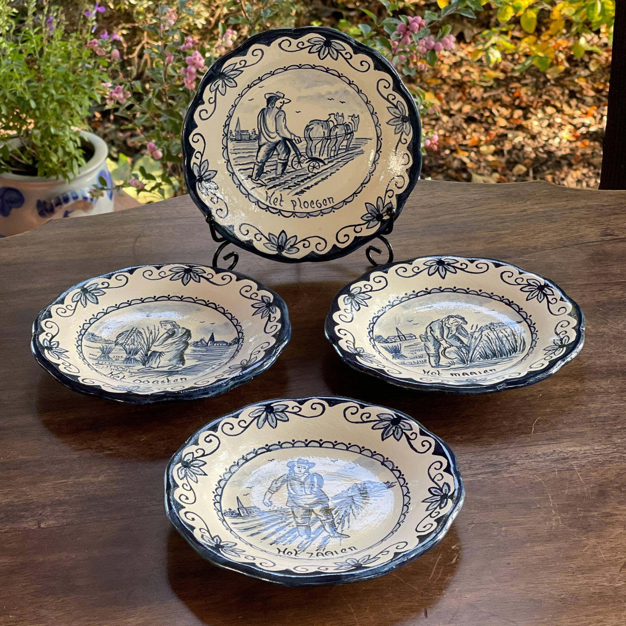 Vier antieke Oud Hollandse wandborden - The Collectionist