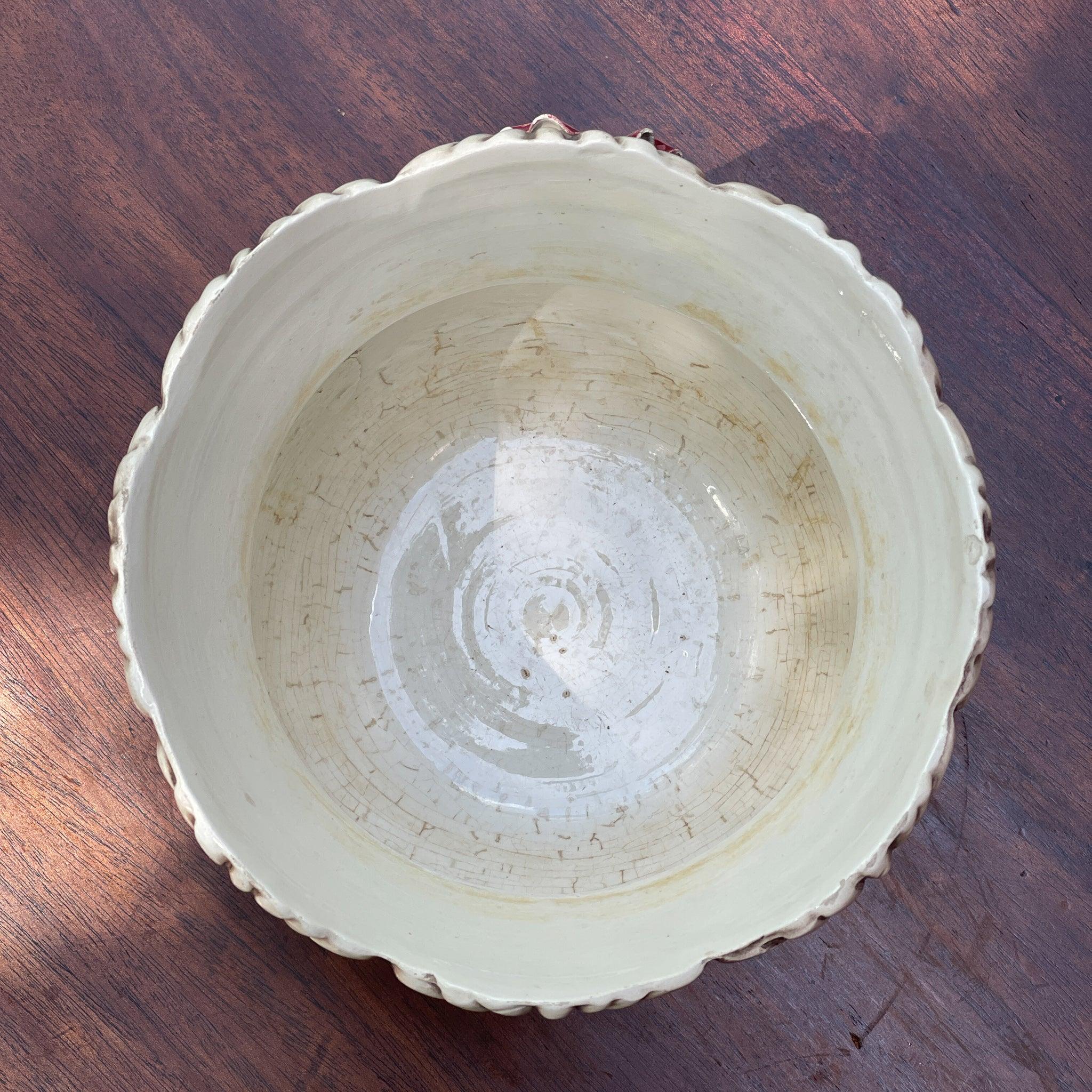 Vintage Bassano bloempot met roos - The Collectionist