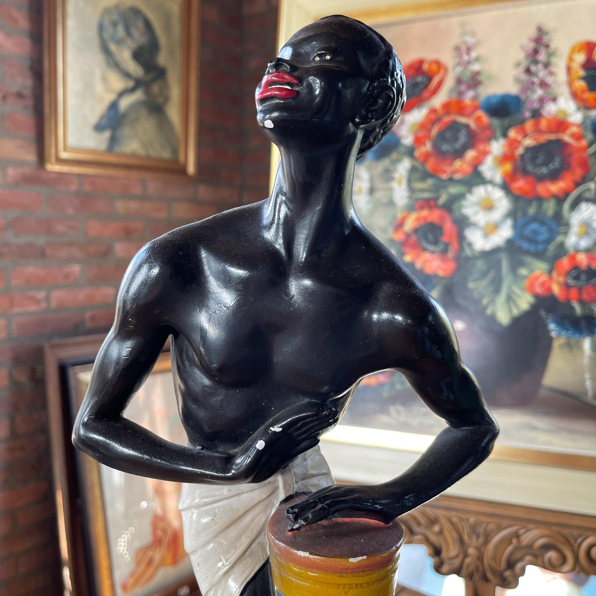 Vintage beeld man met trommel - The Collectionist