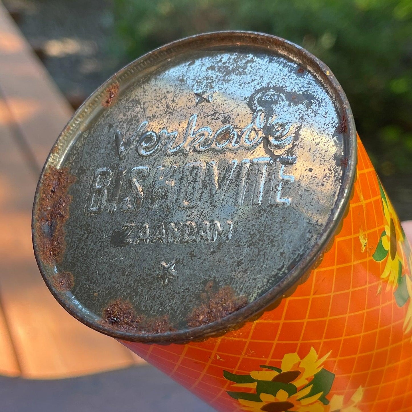 Vintage beschuitbus van Verkade - Bamestra Curiosa