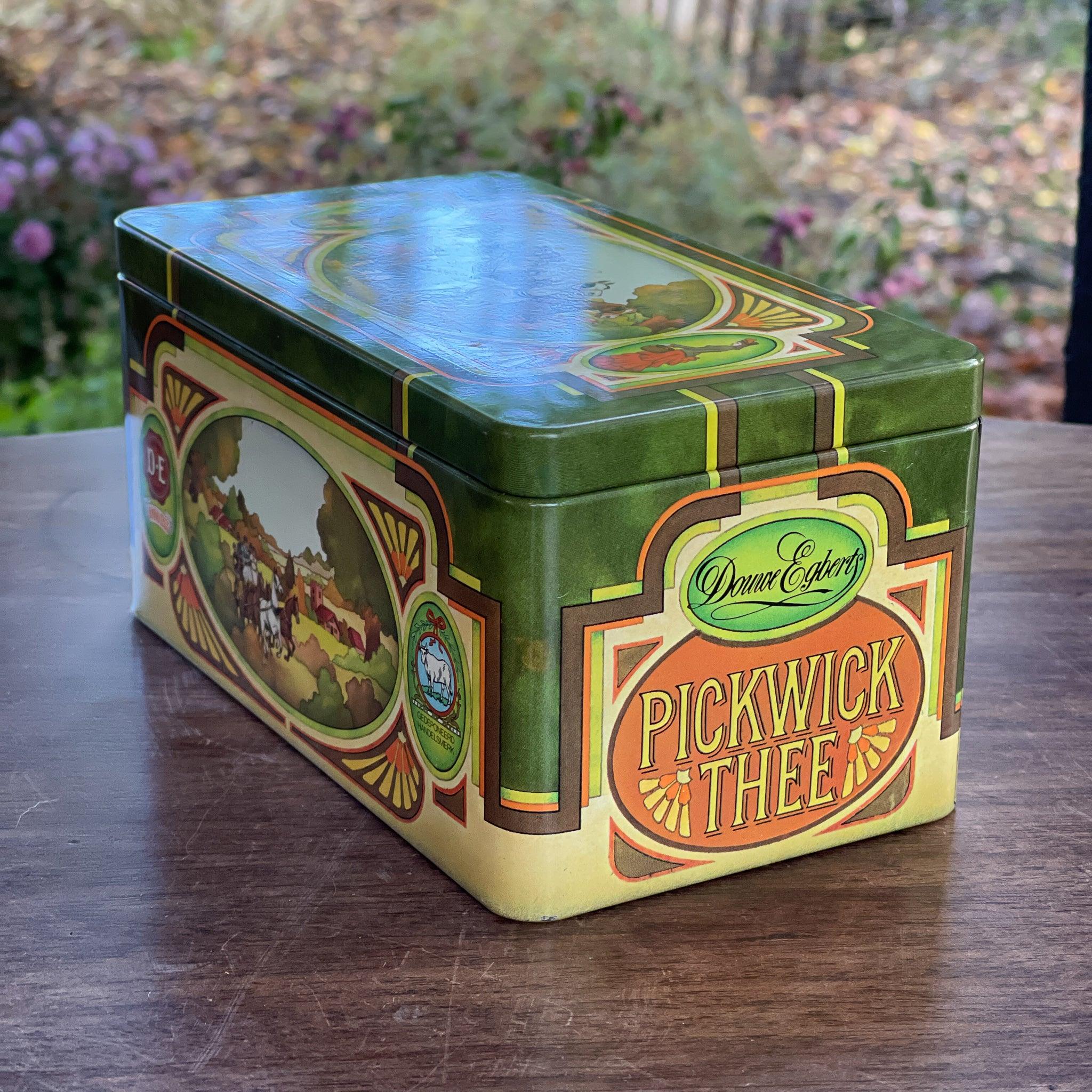 Vintage bewaarblik voor thee van Douwe Egberts Pickwick - The Collectionist