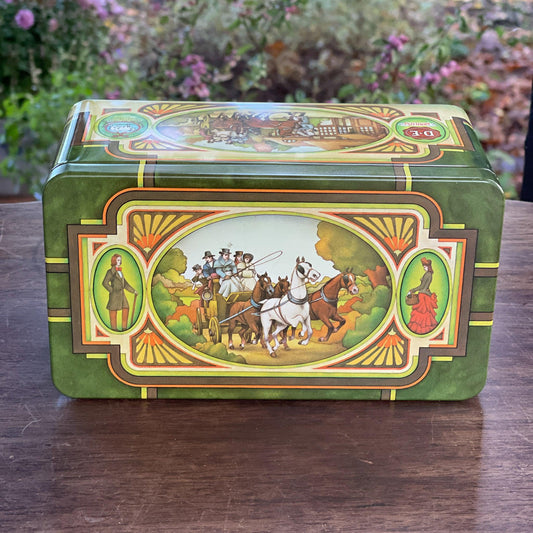 Vintage bewaarblik voor thee van Douwe Egberts Pickwick - Bamestra Curiosa
