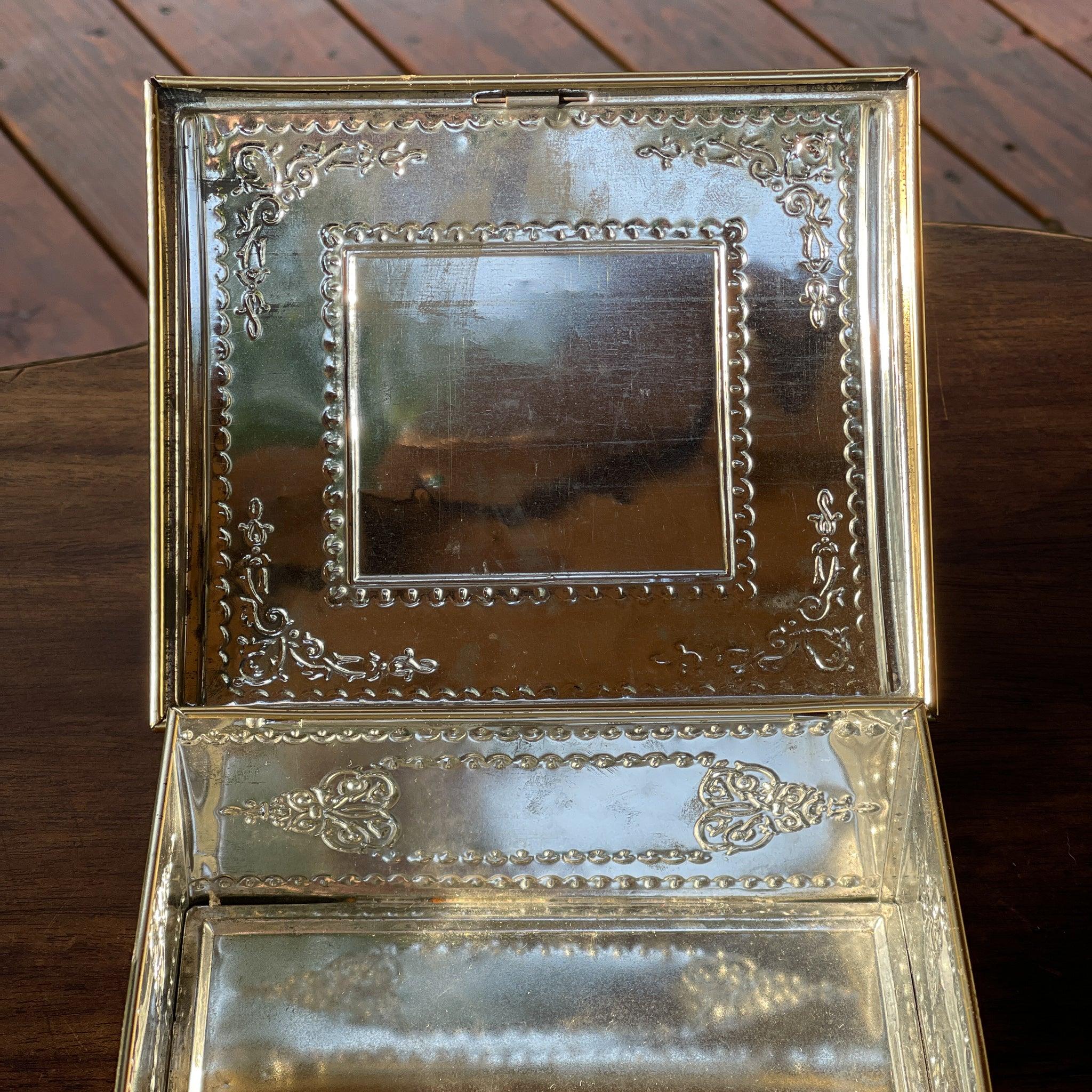 Vintage blik met bloemen - The Collectionist