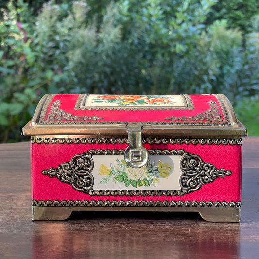 Vintage blik met bloemen - Bamestra Curiosa