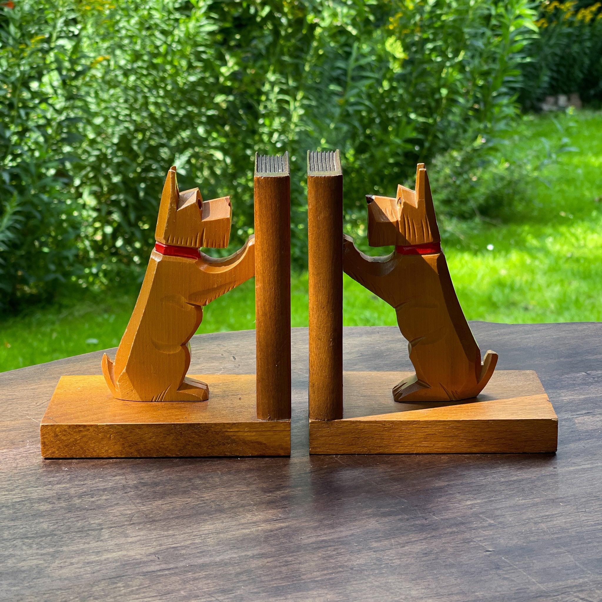 Vintage boekensteunen met hondjes - The Collectionist