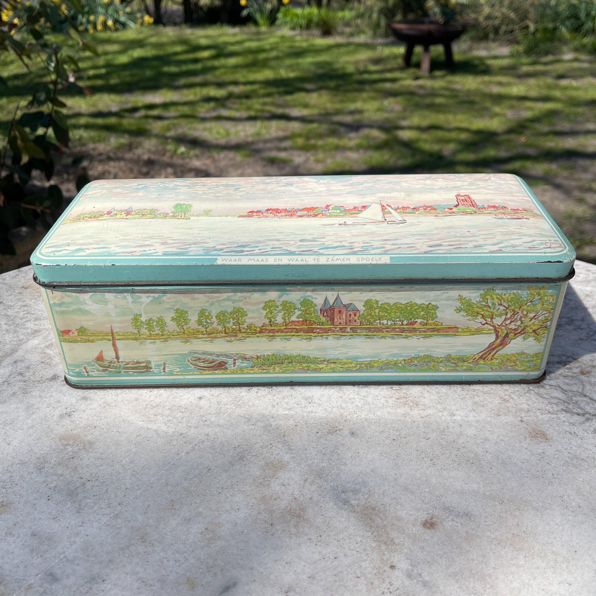 Vintage De Bruin koek ontbijtkoek blik - The Collectionist