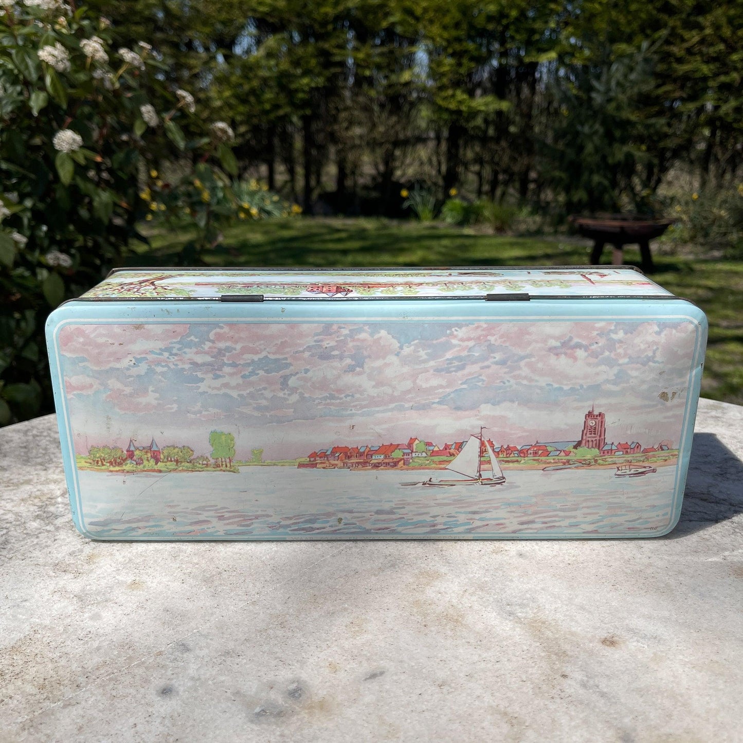 Vintage De Bruin koek ontbijtkoek blik - Bamestra Curiosa