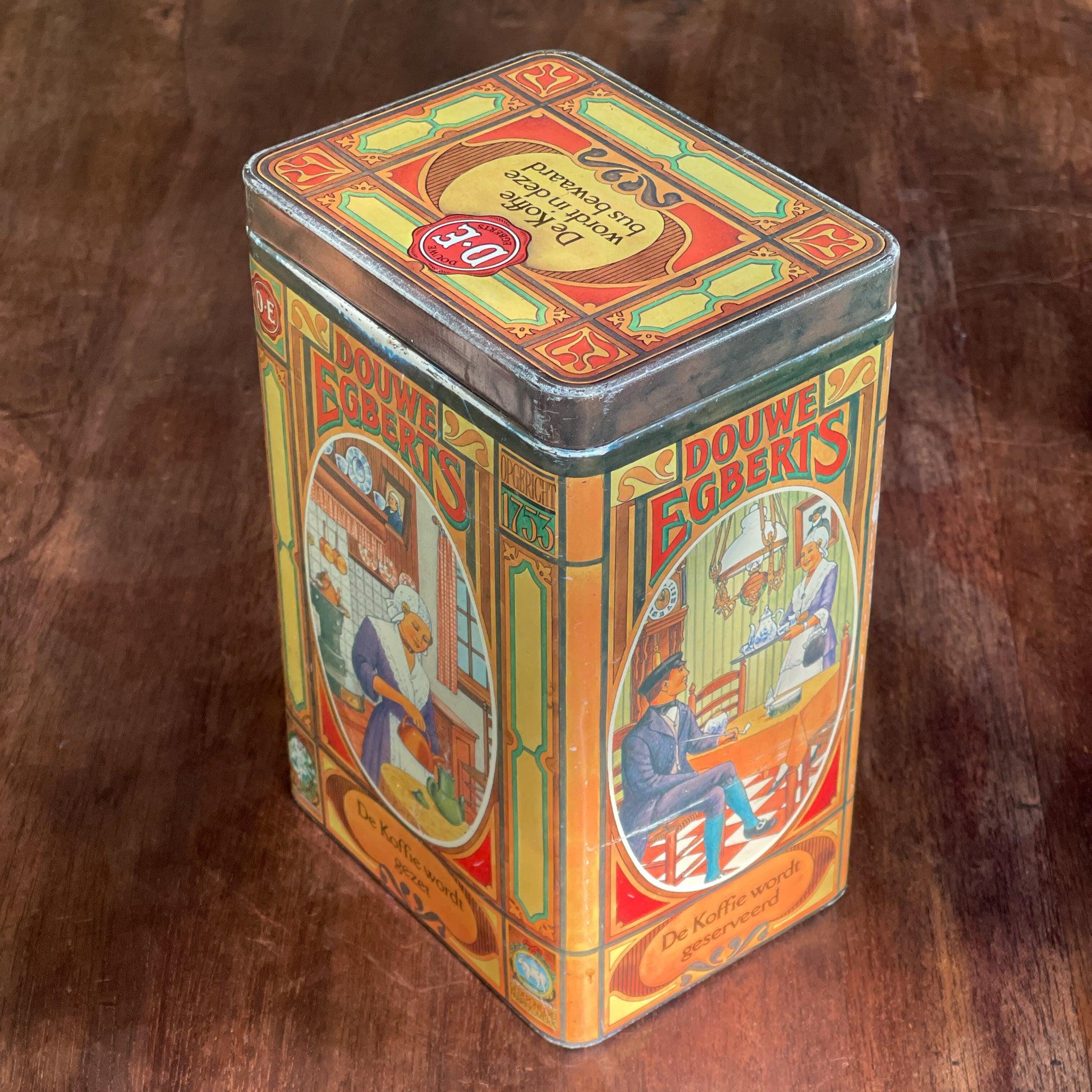Vintage Douwe Egberts bewaarblik voor aroma koffie - The Collectionist
