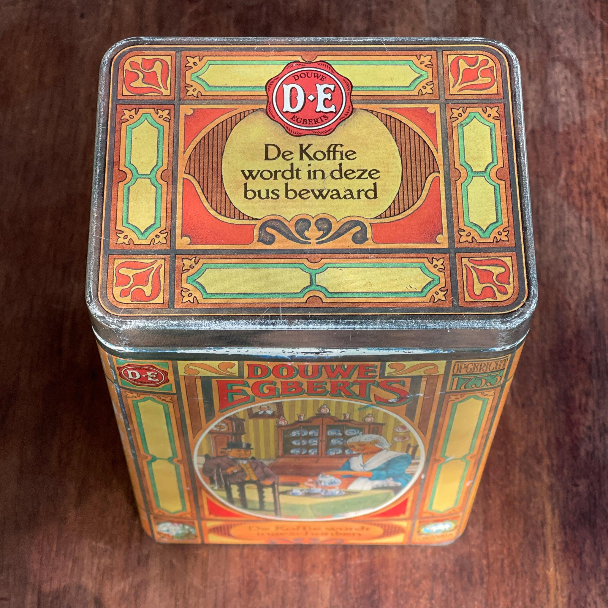 Vintage Douwe Egberts bewaarblik voor aroma koffie - The Collectionist
