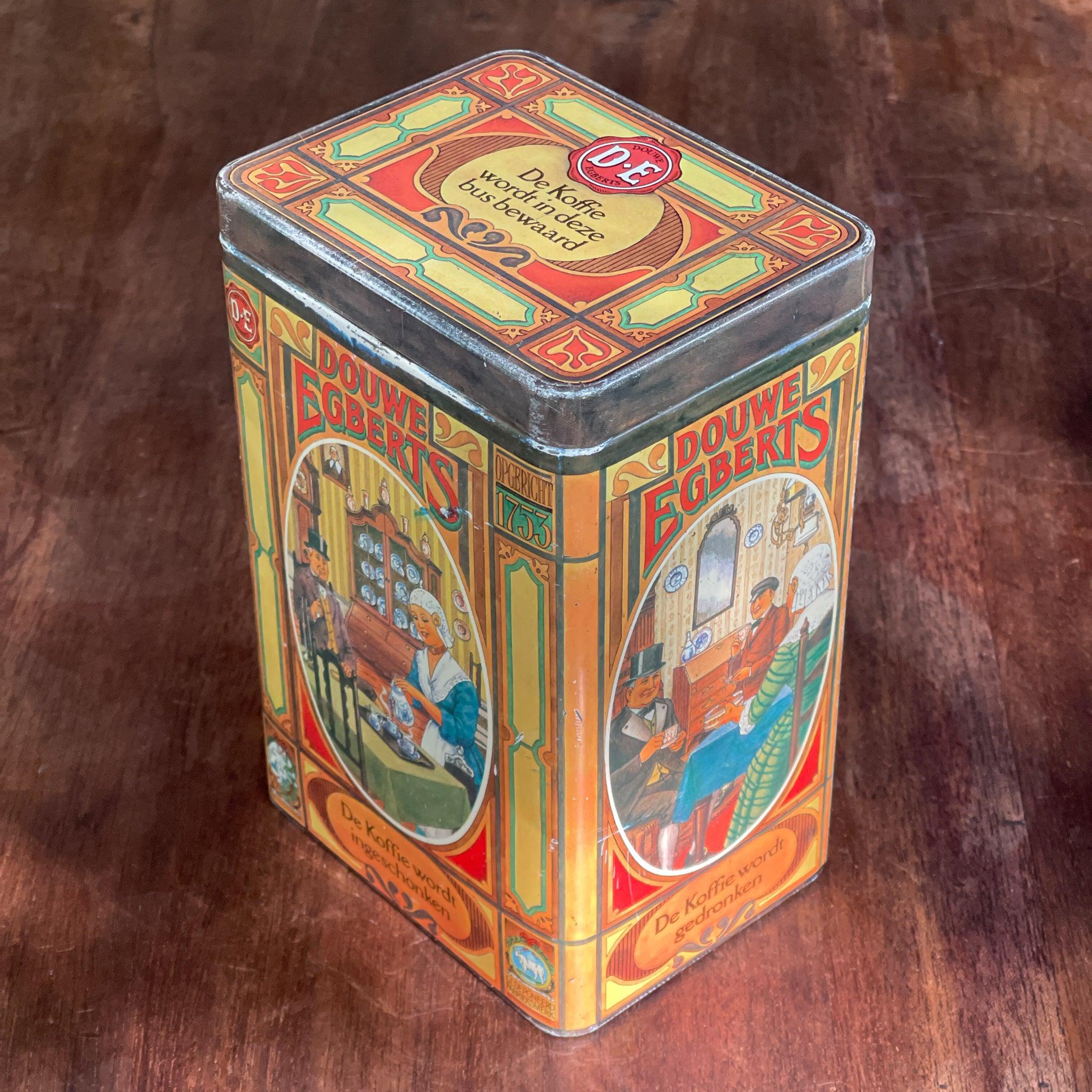 Vintage Douwe Egberts bewaarblik voor aroma koffie - The Collectionist