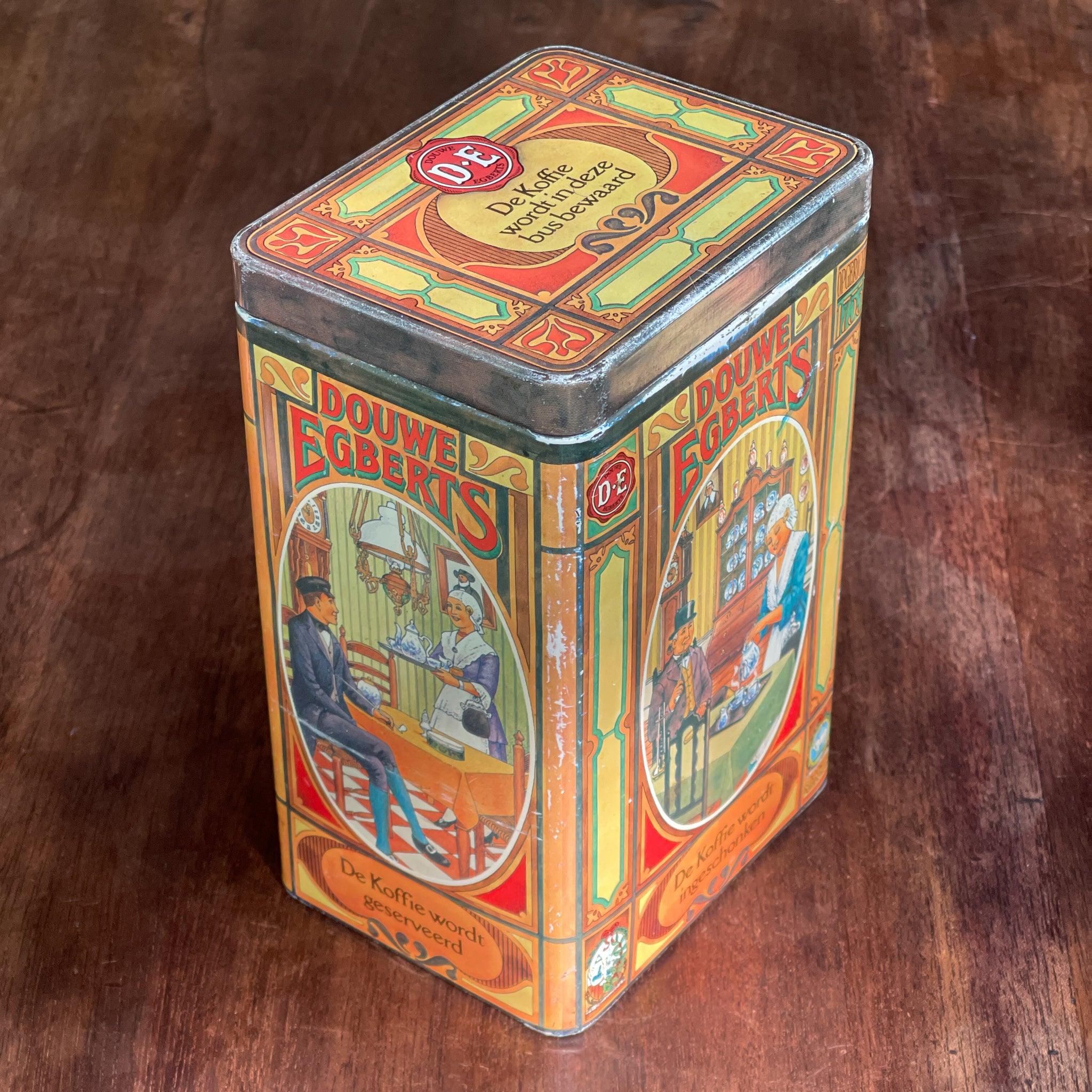 Vintage Douwe Egberts bewaarblik voor aroma koffie - The Collectionist