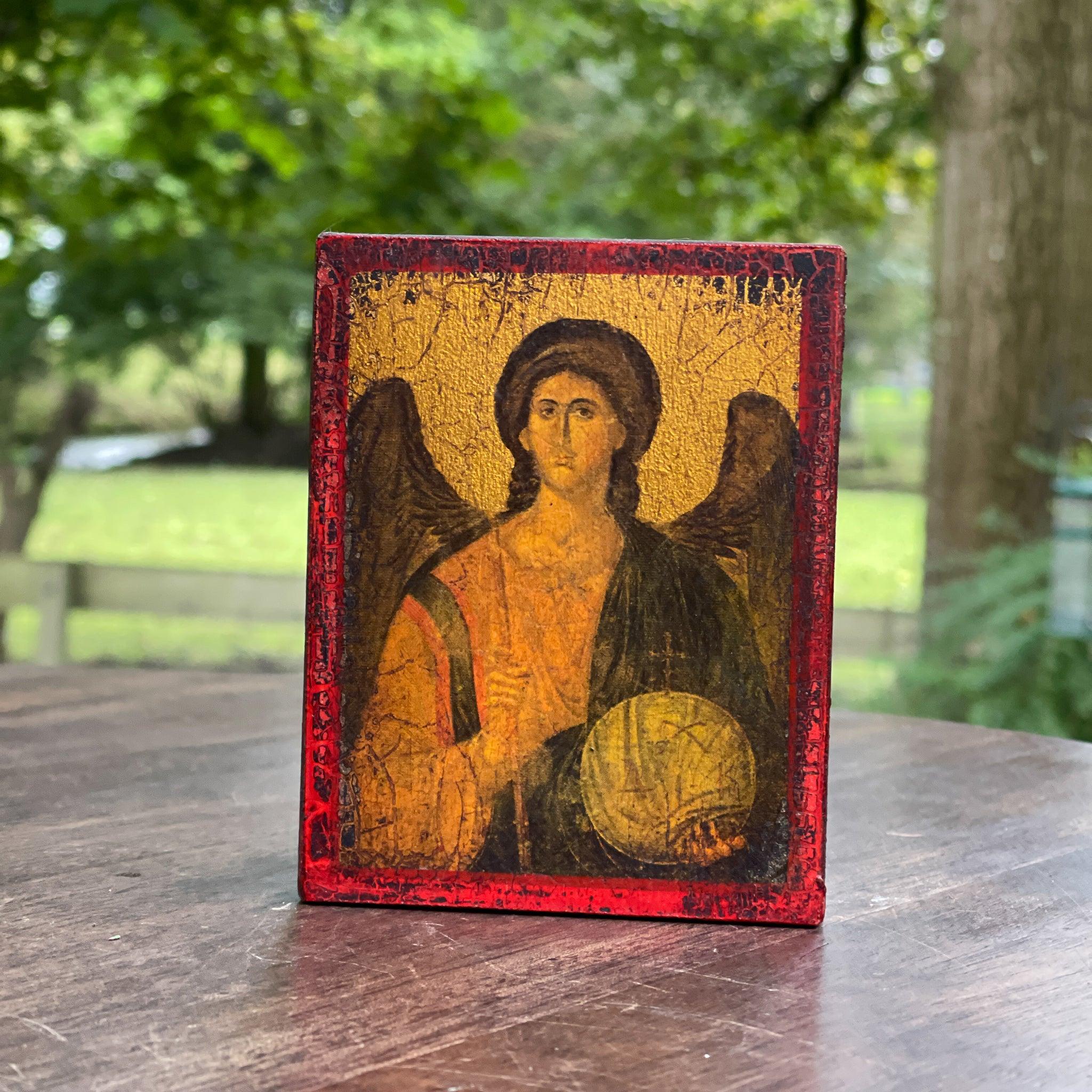 Vintage Grieks ikoon van Aartsengel Michael - The Collectionist