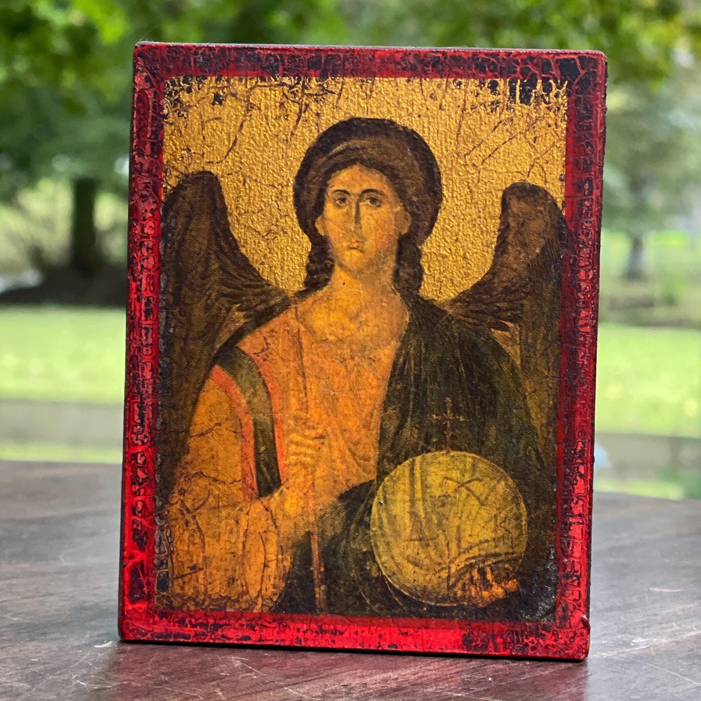 Vintage Grieks ikoon van Aartsengel Michael - Bamestra Curiosa