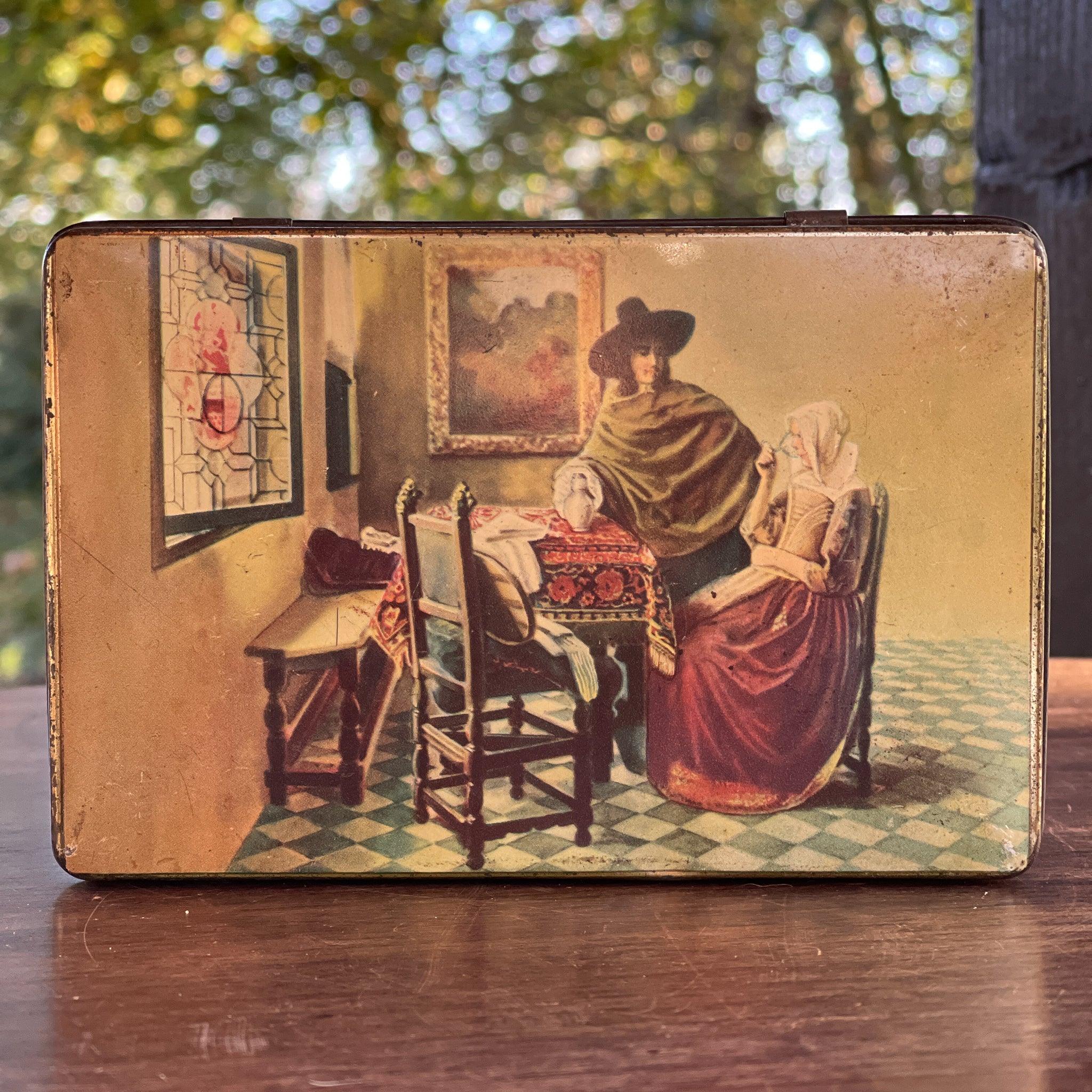 Vintage HUS koekblik met Hollandse taferelen (ca. 1940–1955) - The Collectionist