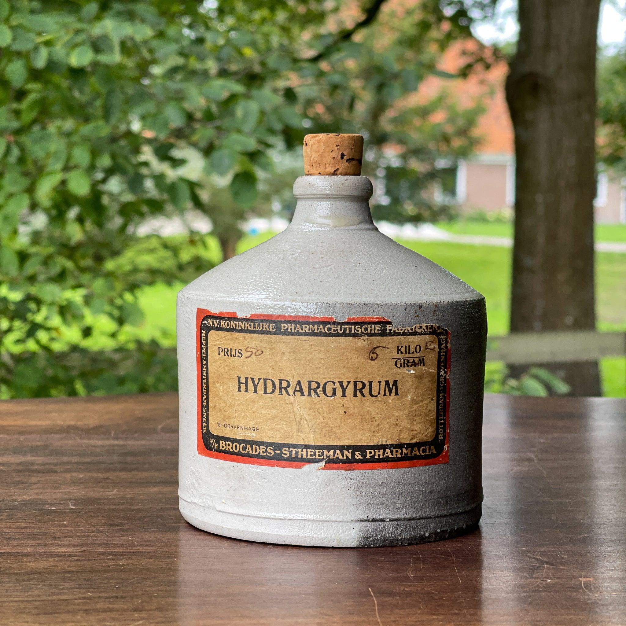 Vintage Hydrargyrum fles van Brocades - Stheeman & Pharmacia - The Collectionist