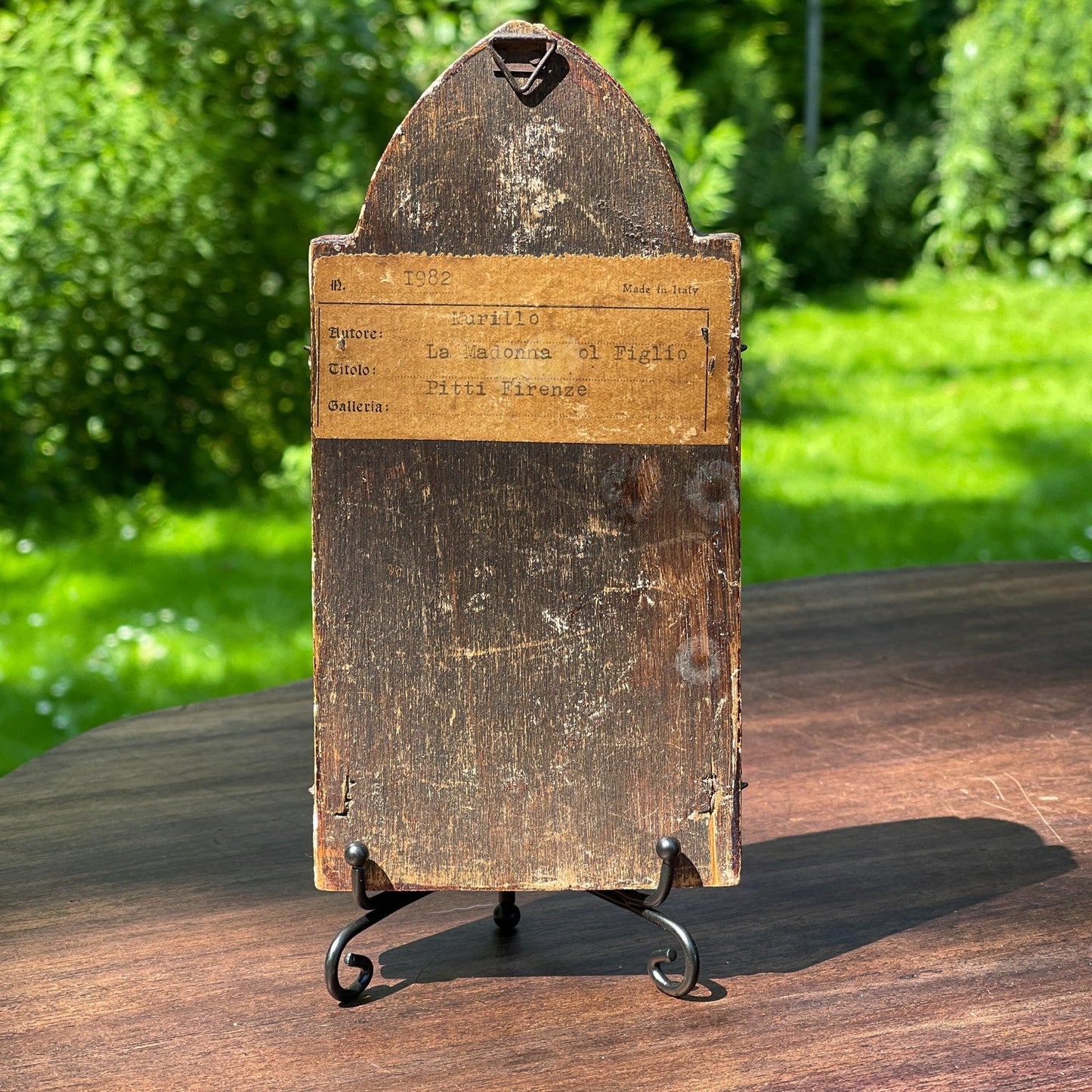 Vintage Italiaans drieluik Icoon Murillo - Bamestra Curiosa