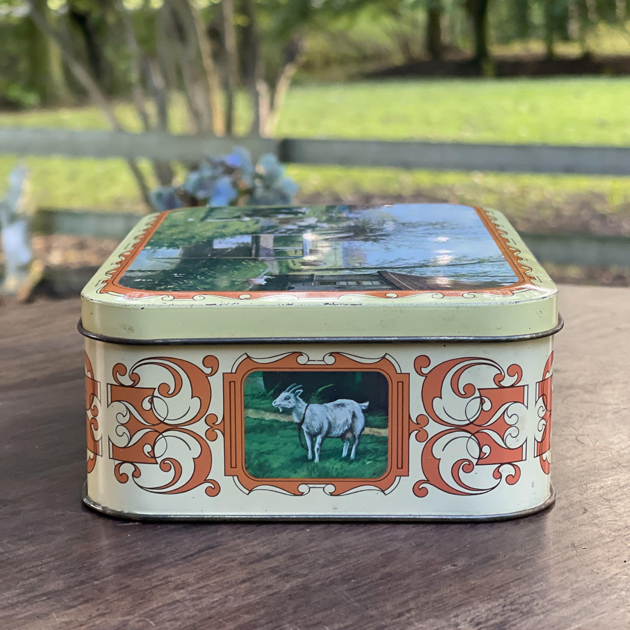 Vintage koekblik met Hollands landschap - The Collectionist