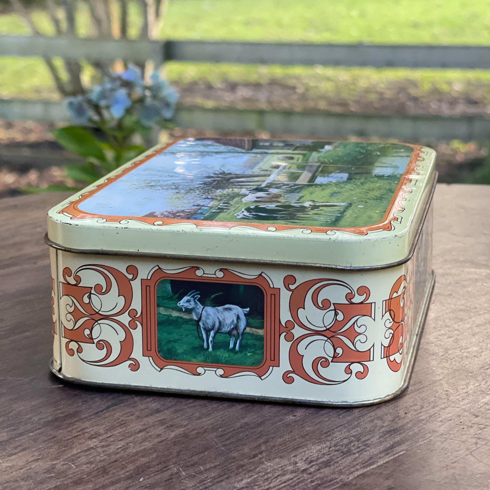 Vintage koekblik met Hollands landschap - The Collectionist