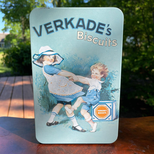 Vintage koekblik van Verkade - Bamestra Curiosa