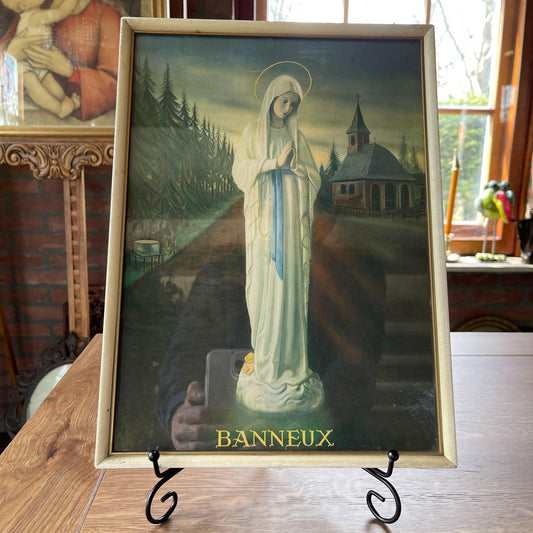 Vintage lijstje met afbeelding van Maria - Bamestra Curiosa