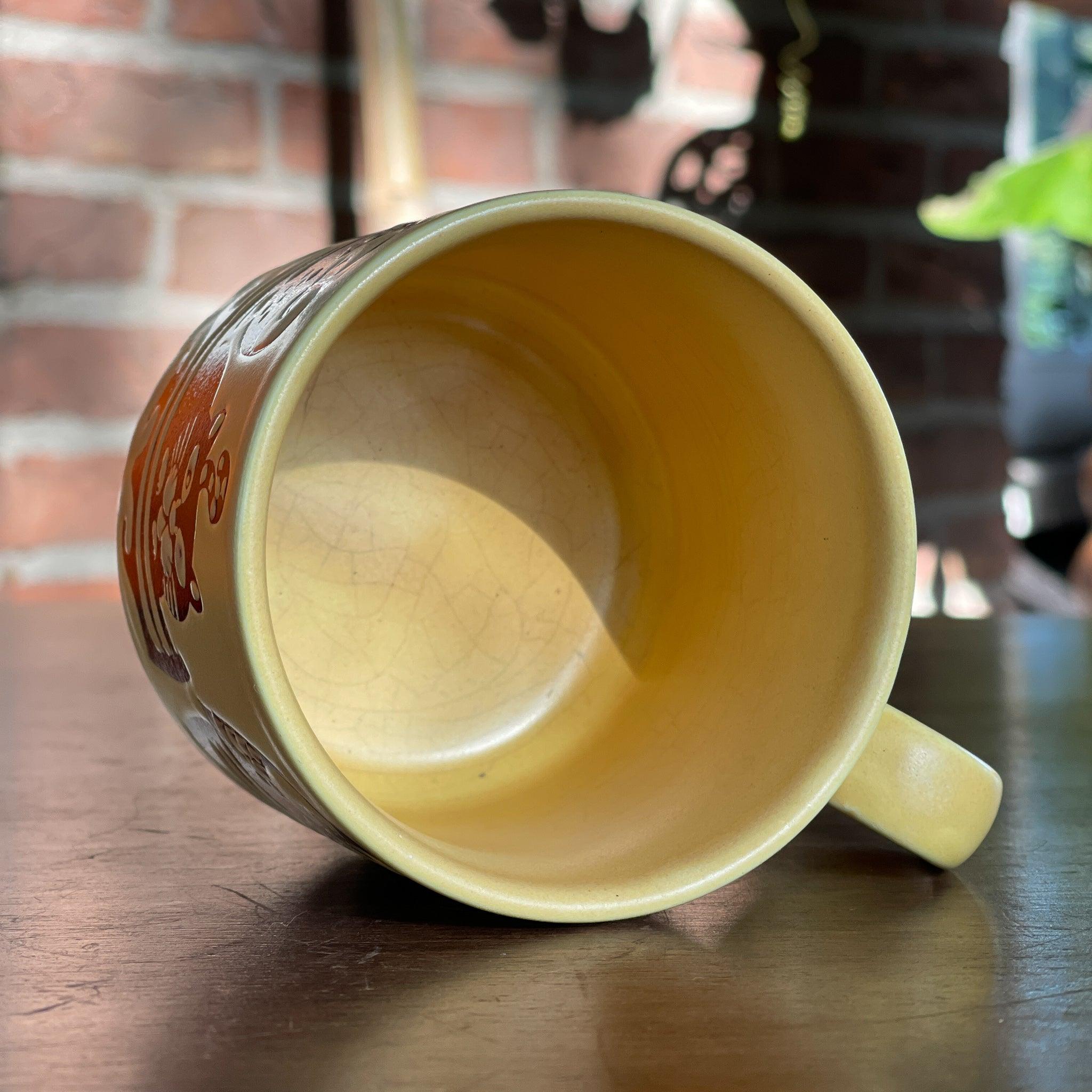 Vintage mok met een uil en een poes van Kiln Craft - The Collectionist