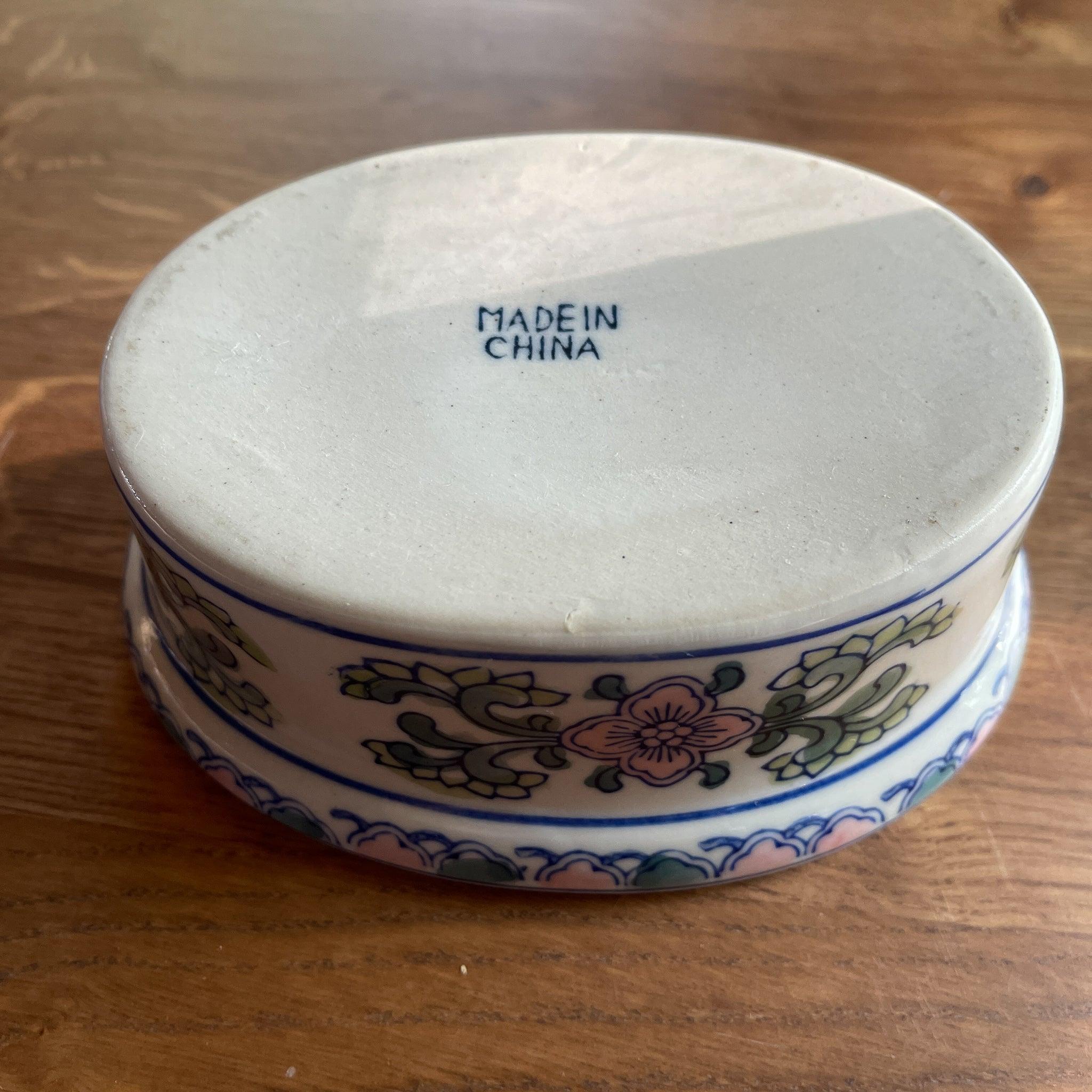 Vintage patévorm met deksel met een eend - The Collectionist