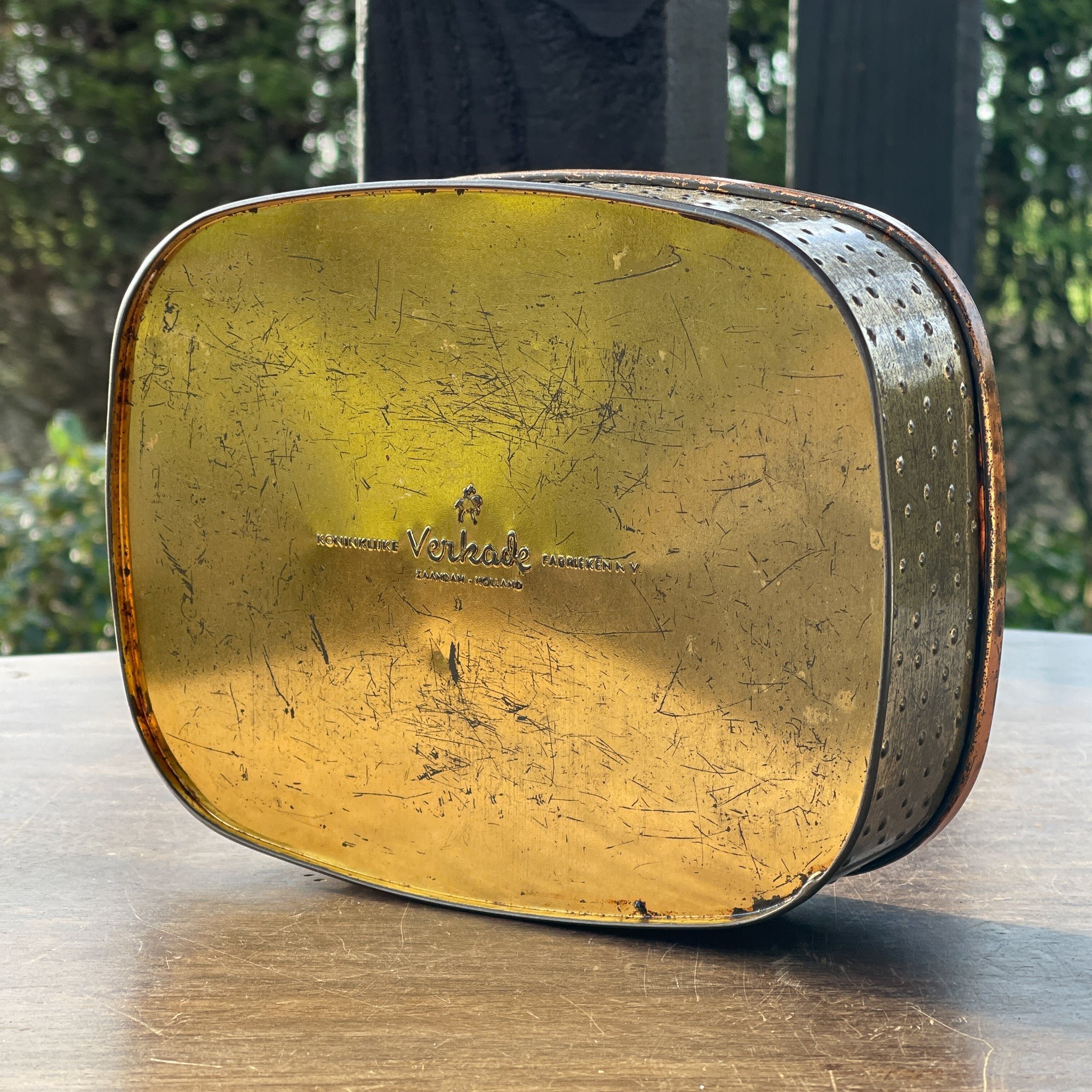 Vintage Verkade koektrommel Semper Servat Virtvtem - The Collectionist