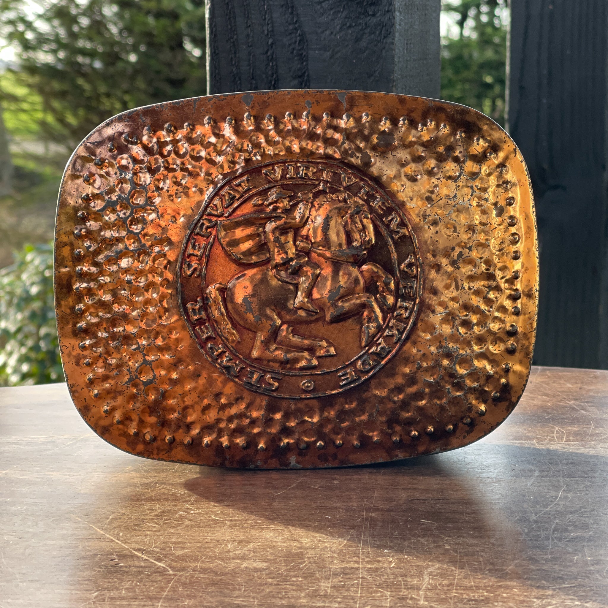 Vintage Verkade koektrommel Semper Servat Virtvtem - The Collectionist