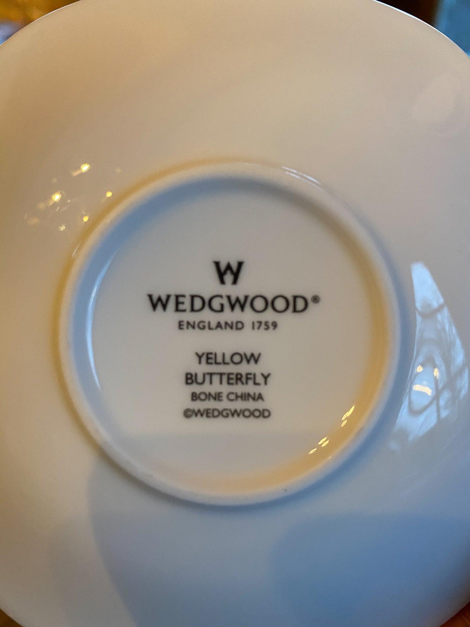 Wedgwood Yellow Butterfly kopje met schoteltje – Bone China - The Collectionist
