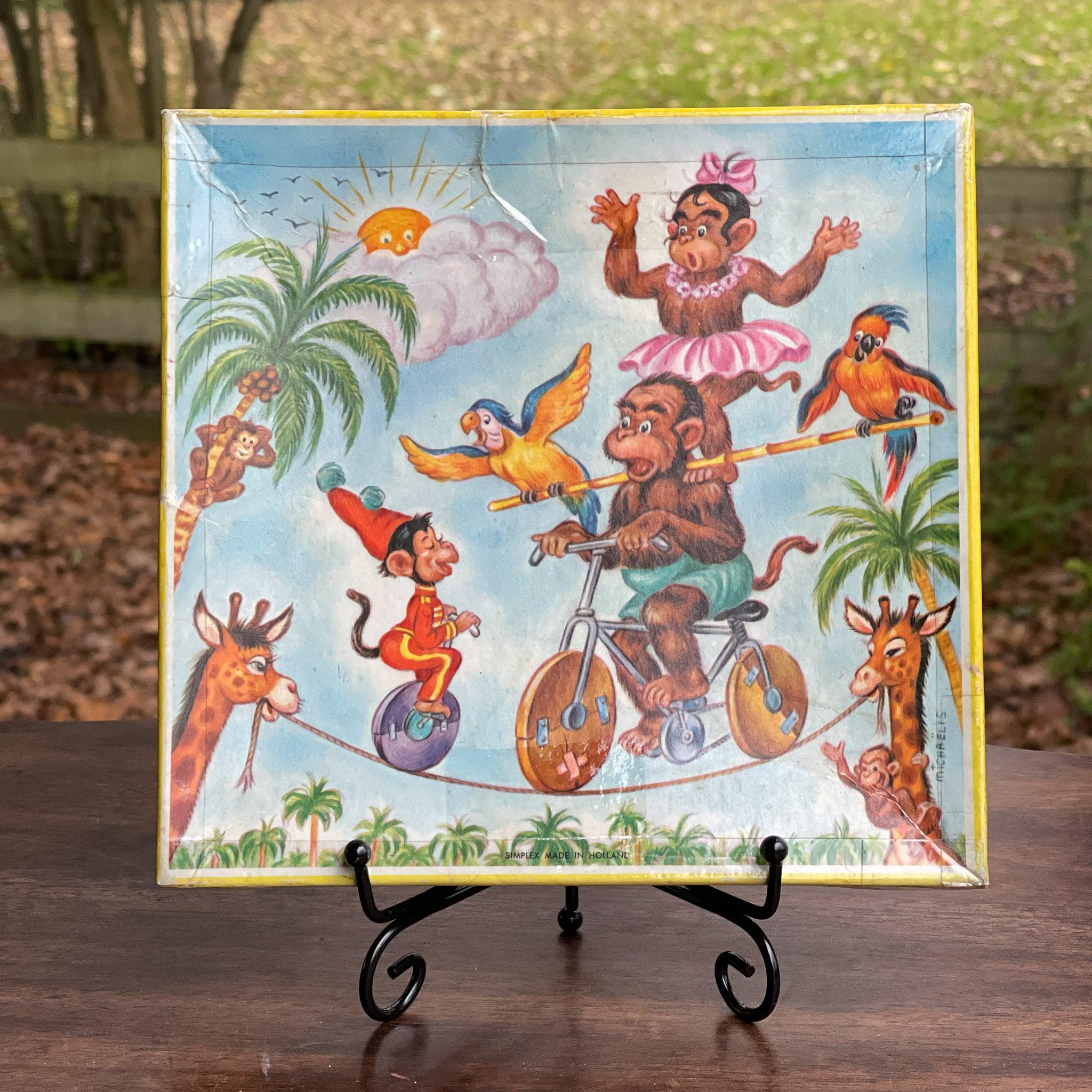 Zeldzame dubbele vintage Simplex jigsaw puzzel van hout - The Collectionist