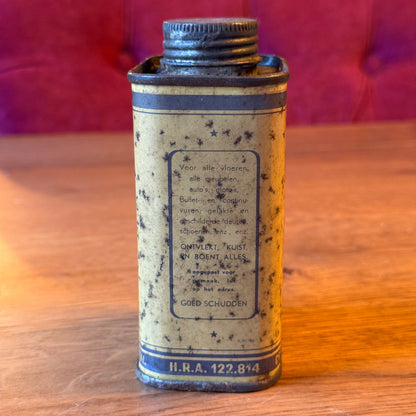 Vintage “Het Bieke” politoerboenwas blik – Wilrijk Antwerpen – vroege 20e eeuw