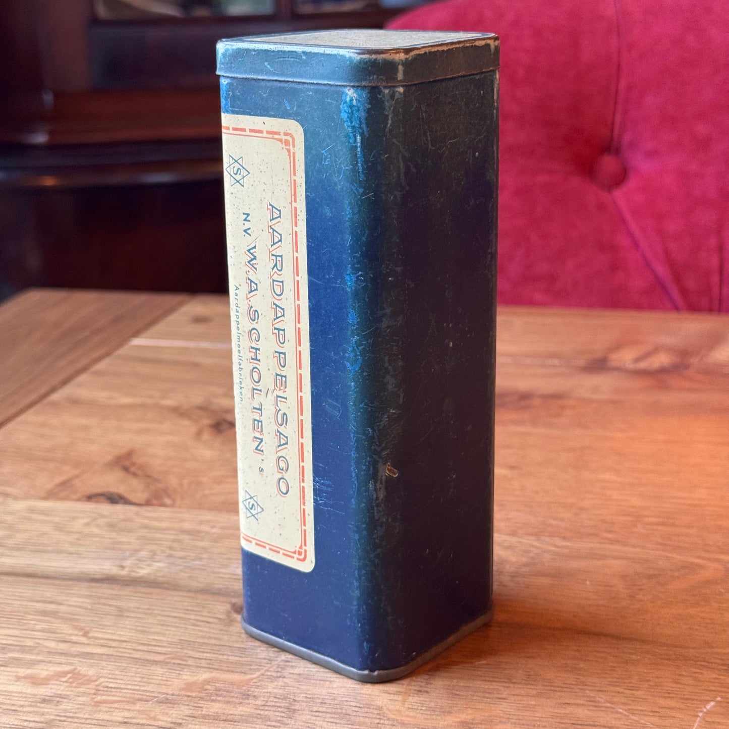 Antiek Aardappelsago Blik – W.A. Scholten Groningen