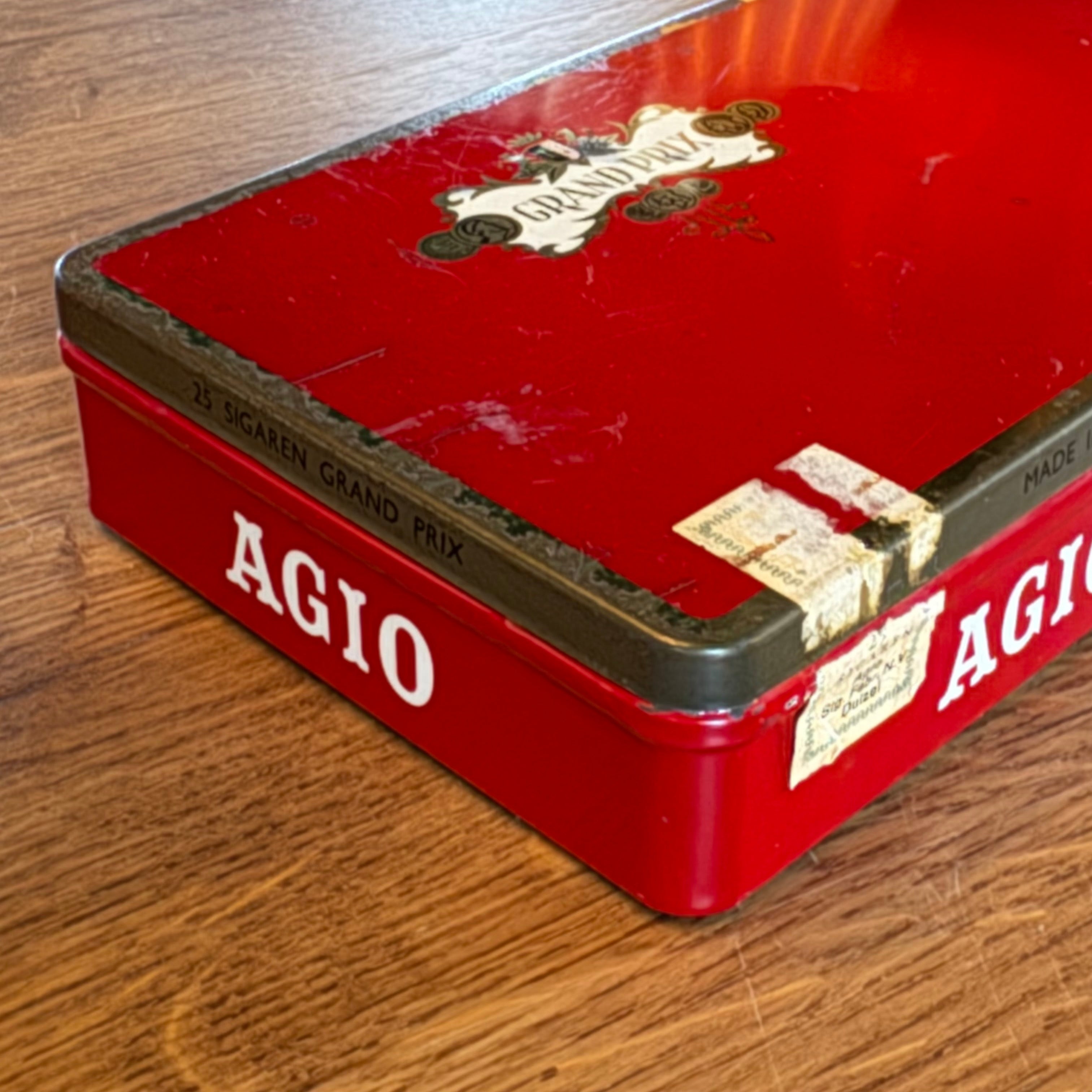 Agio Grand Prix cigar tin – 25 cigars – Duizel Holland – 1950s–1960s