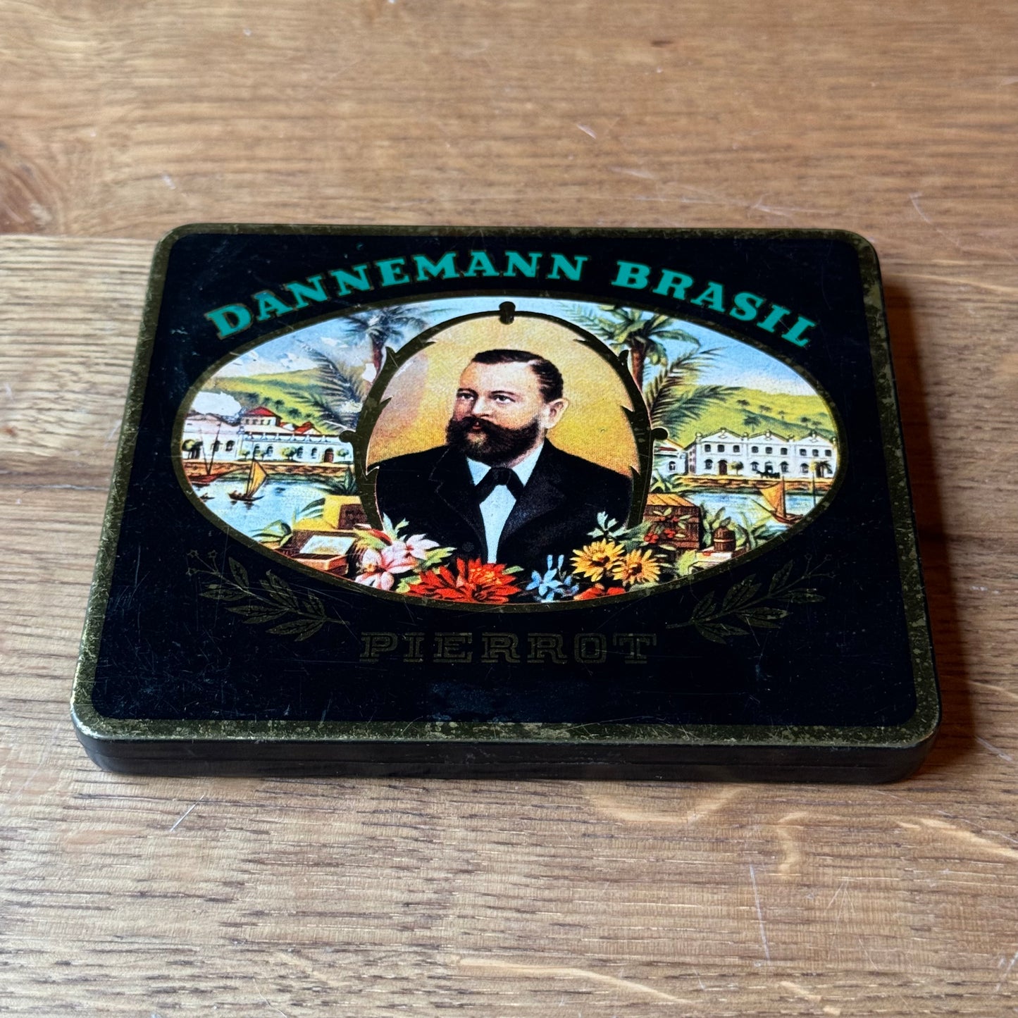 Vintage Dannemann Brasil Tin - Pierrot Cigarillos - Bahia (1960s)