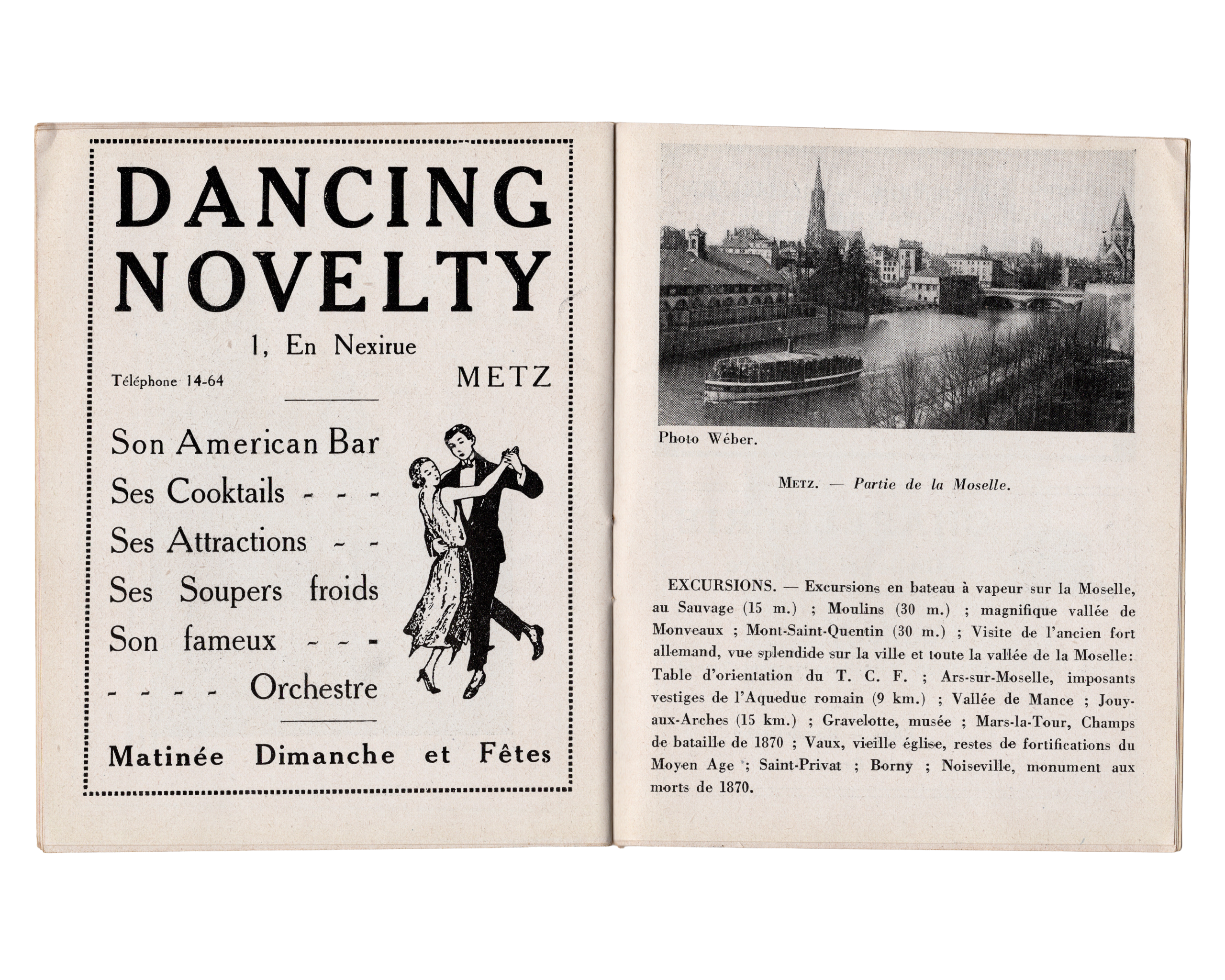 Petit guide touristique Metz Moselle années 1930 Extension Touristique Française