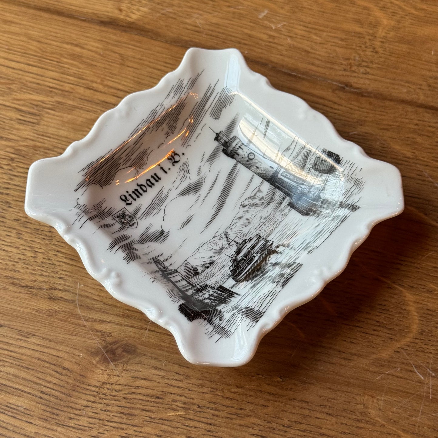 Porseleinen Asbakje – Lindau i.B. – Porzellanmanufaktur Lorenz Bavaria