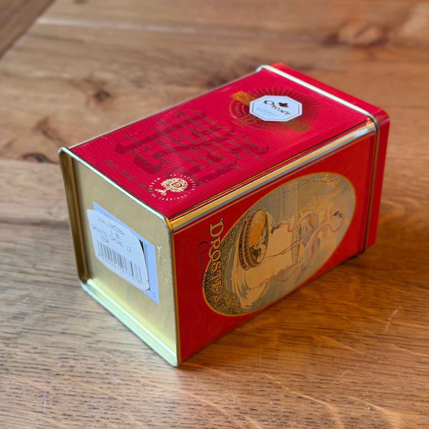 Droste's Cacao 125 Year Anniversary Tin with Flamingo Illustration (1988)